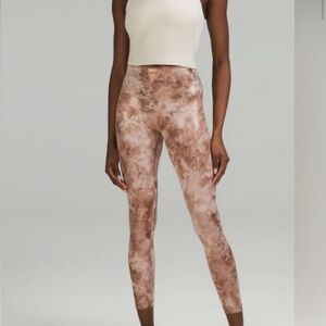 Lululemon Align HR Pant 25” Rose Foil Shine Leggings - Size 6